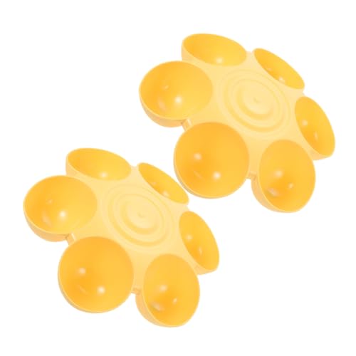 Sosoport 2pcs Flower Shape Dog Bowl Puppy Feeder Dispenser Non Slip Design for Cats and Dogs Easy to Clean Convenient Pet Food Bowl and Feeding