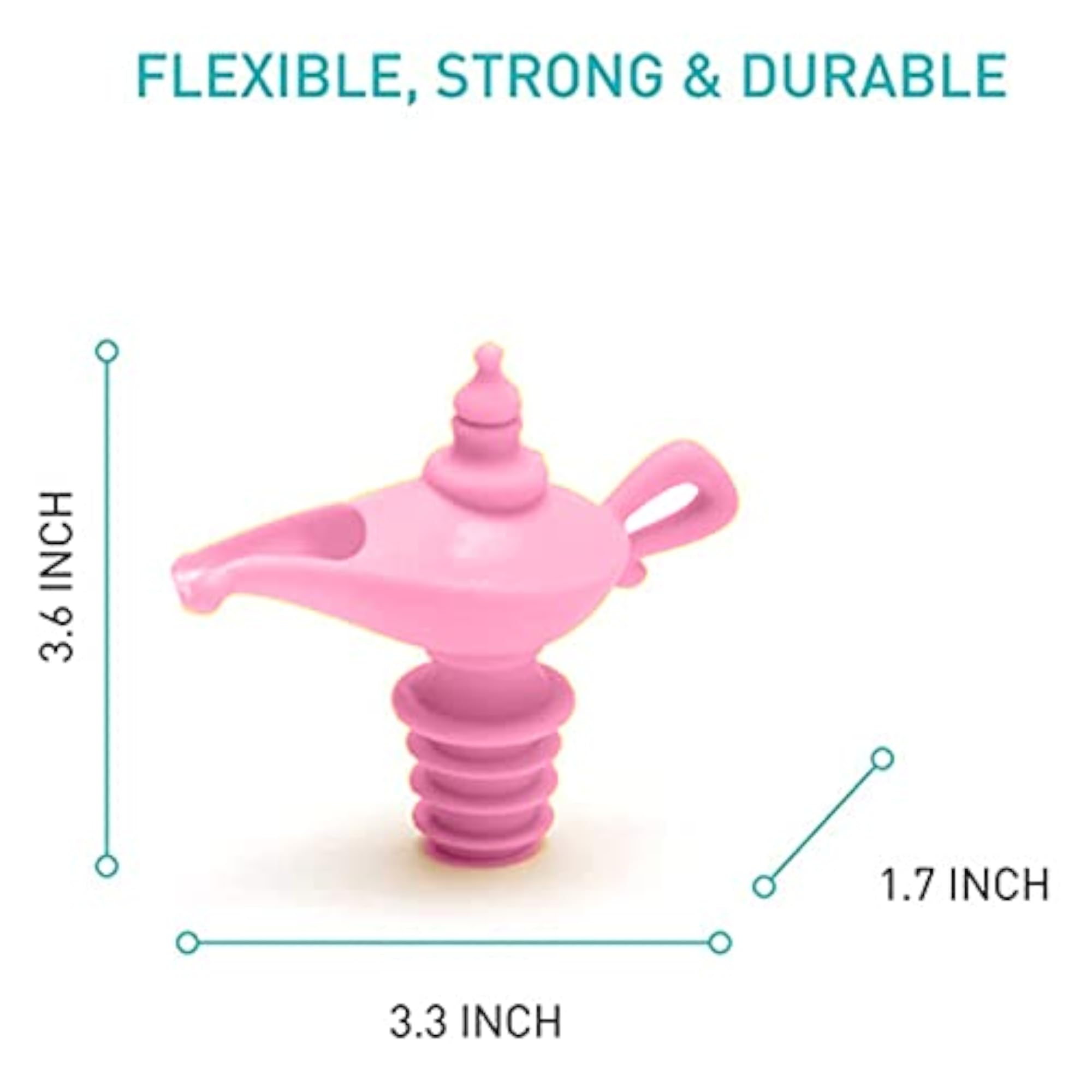 Silicone Genie Aladdin Lamp Shaped Oil Pourer, Pink