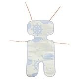 PEPLAYTAL ベビーカー用夏冷感クッション 冷却マット 点式対応 通気性ポリエステルリネン素材 快適クールパッド 簡単装着 洗濯可能チャイルド