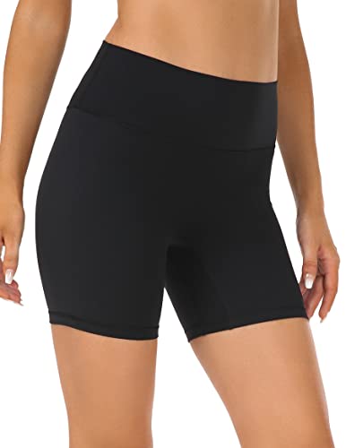 YUNOGA Women's High Waist Athletic Shorts 6