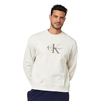 Calvin Klein Ls EU 350terry monol Sudaderas para hombre (Pack de 1), yeso., M