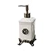 Produktbild LCZ Seifenspender Jahrgang Keramik Pump Flüssigseifenspender Badezimmer Spülbecken Handseifenspender Duschgel Pump Lotion-Flasche,Weiß