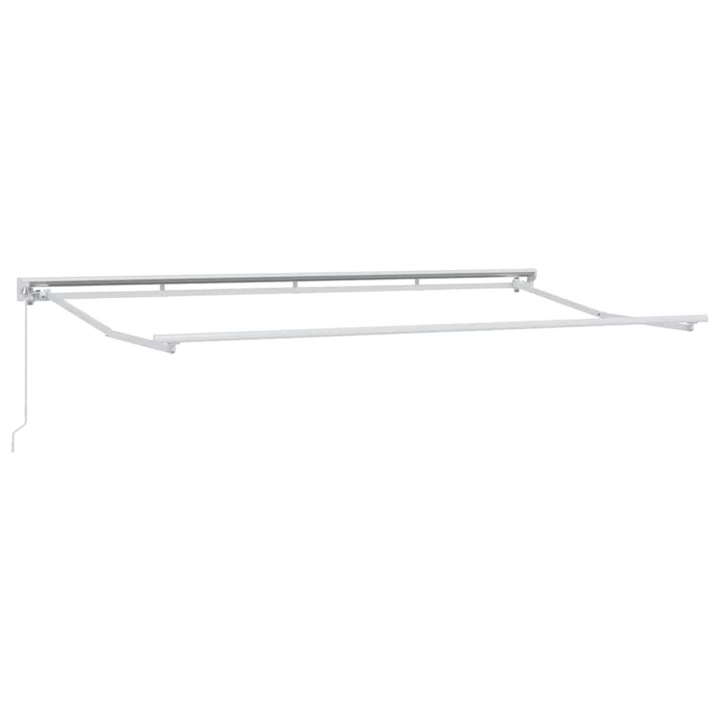 Marco de toldo antracita 400 x 200 cm extensible para balcón, terraza, jardín, protección solar, protección visual, resistente a la intemperie, UV, manivela, exterior
