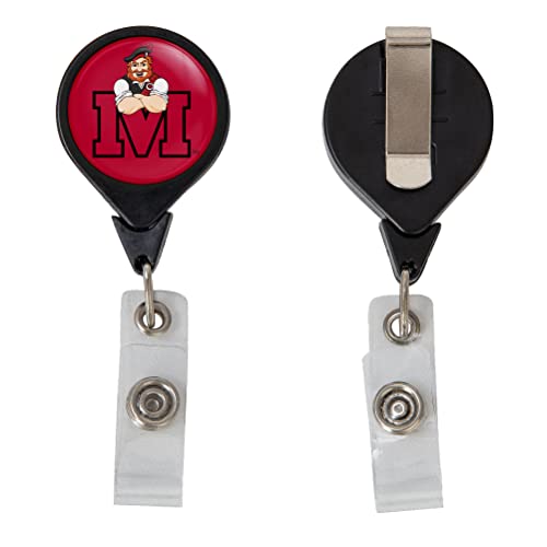 Desert Cactus Monmouth College Retractable Badge Holder Fighting Scots ID Reel with Ticket Clip for Lanyard, Work, School & Office Access