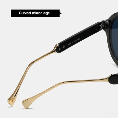 Lunettes de soleil rondes punk léopard dotées de verres dégradés - 6