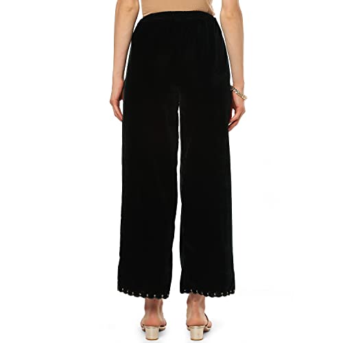 Image of BIBA Women Velvet Palazzo