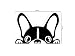 Pegatina Coche Perro Bulldog Frances 16x10cm | Adhesivo de Facil Colocación |...