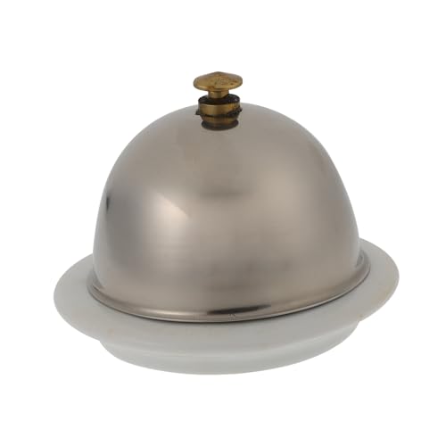 TOYANDONA Plato Mantequilla con Tapa de Acero Inoxidable Recipiente para Manteca de Aperitivos y Postres Conservación de Calor Apto para Cocina y Comedor