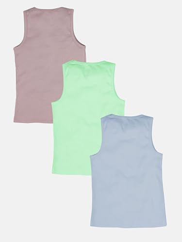 Image of KiddoPanti Boys 100% Cotton Rib Vest Pack of 3