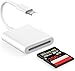 Lightning to SD Card Camera Reader [Apple MFi Certified] iPhone SD Card Reader, Memory Card Adapter Camera Card Viewer Reader for iPhone 14/13/12/11/X/XS/XR/8/7 iPad, Plug and Play