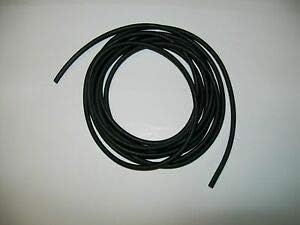 Tim Shop 25 Continuous Feet 1/16 I.D x 1/32 w x 1/8 OD Latex Rubber Tubing Black for Elastic Parts Outdoor