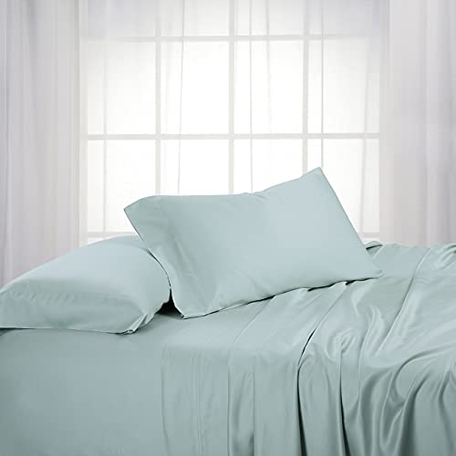 ABRIPEDIC Bamboo Sheets, 600 Thread Count, Silky Soft Sheets 100% Viscose from Bamboo Sheet Set, Split-King : Adjustable King, Sea ABRIPEDIC Bamboo Sheets, 600 Thread Count, Silky Soft Sheets 100% Viscose from Bamboo Sheet Set, Split-King : Adjustable King, Sea