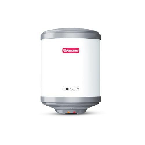 Image of Racold CDR Swift 6 Litre 3kW 5 Star BEE Rating Storage Water Heater | 33% Faster Heating than other 2kW Geysers | Titanium Coating on Tank | Rust-proof Body | Free Standard Installation & Pipes