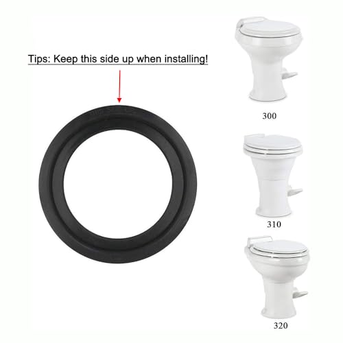 Image of DGQ 2 Packs RV Toilet Seal Replacement 385311658 Flush Ball Seal Gasket RV Toilet Flush Seal Compatible with 300 /310 /320 RV Toilet Parts No More Leakage Problem