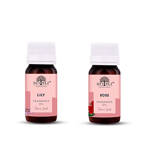Image of Devinez Lilly, Rose Aroma Oil for Diffuser /Ultrasonic Aroma Diffuser /Tealight Diffuser /Reed Diffuser, 60ml Each