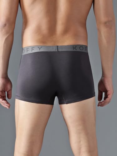 Image of KOFFY Men's Cotton Lycra Mini Trunks with 4-Way Stretch | Wrinkle-Resistant | Ultra-Soft Elastic I 2X Absorbent