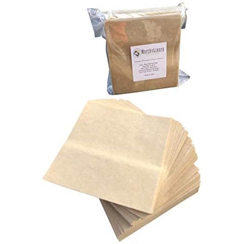 Worthy Liners 3x3 Natural Parchment Paper 1000 Pack - Precut Unbleached Parchment sheets (3X3) Cover