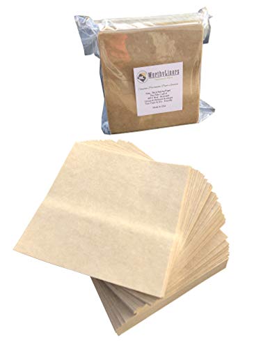 Worthy Liners 3x3 Natural Parchment Paper 1000 Pack - Precut Unbleached Parchment sheets (3X3)