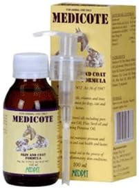 Medicote 100ml by MedPet. Skin and coat formula for dogs, cats and horses