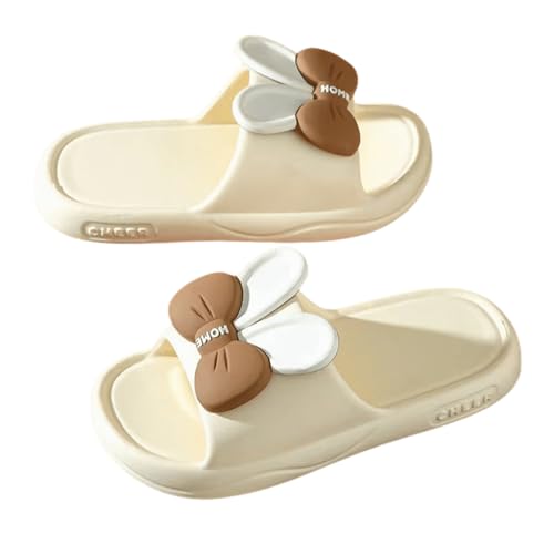 Rabbit Bow Slide Slippers Sandals Cute Women Slide Non Slip Outdoor Indoor Footwear Funny Slide Slippers