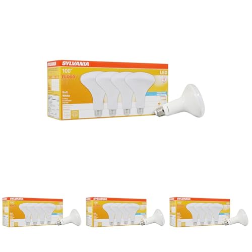 Image of Sylvania BR30 LED Flood Light Bulb, 100W : 17W, Dimmable, 10 Year, Medium Base, 1450 Lumens, 2700K, Soft White - 16 Pack (40070)