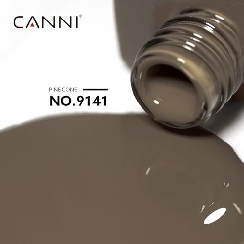 Image of CANNI Brown Gel Nail Polish, 1Pcs Brown Gel Polish Color Nail Polish High Gloss Soak Off U V Nail Manicure Salon DIY at Home