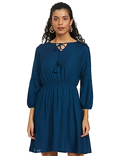 Image of EASYBUY Women's Crepe A-Line below The Knee Casual Dress