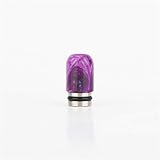 kayfun lite 2019 22mm  1 PCS 510 goutte à goutte en résine pour Kayfun Premier Nite DLC MTL/kayfun Lite 2019 MTL RTA/VapeFly Holic MTL RDA Sans tabac ni nicotine (Color : Purple)