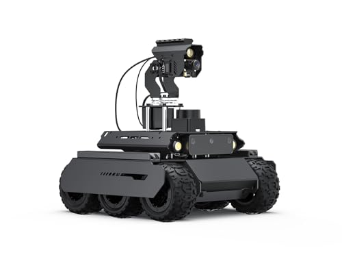 Waveshare UGV Rover ROS 2 Open-Source 6 Wheels 4WD AI Robot, Dual Controllers, Computer Vision, Comes with Interactive Tutorials, All-Metal Body, Compatible with Raspberry Pi 5 (NOT Included)