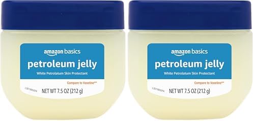 Petroleum Jelly, Skin Protectant and Moisturizer for Dry Cracked Skin, Chapped Lips, Minor Cuts, Unscented, 7.5 oz, (Previously Solimo) (Pack of 2)