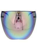 zeroUV - Protective Face Shield Full Cover Visor Glasses/Sunglasses (Anti-Fog/Blue Light Filter) (Black/Pink Mirror)