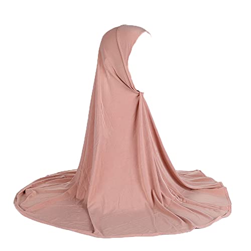 Muslim Islamic Hijabs Head Wrap Scarf Shawl for Women Long Turban Cap Solid Color Hijab