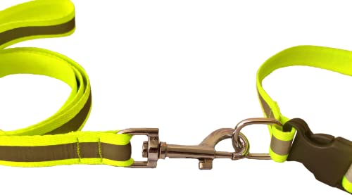 Image of The Pets Company Reflective Leash Collar Set for Medium Dogs, 4 Feet 20 MM, Green