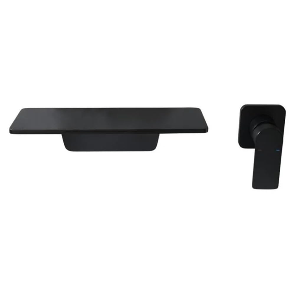 Bath Faucet Brass Black Concealed Basin Faucet Waterfall Outlet wall-Mounted Faucet XT430