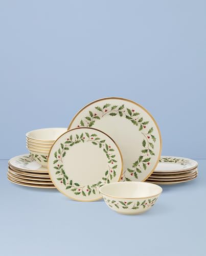 Image of Lenox 899203 Holiday 18-Piece Dinnerware Set, Service for 6
