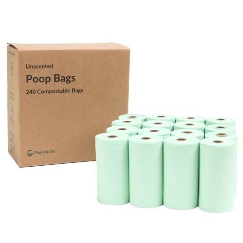 Image of 100% Compostable & Biodegradable Dog Poop Bags Leak-Proof and Extra Thick Light Green Dog Bags Pet Waste Bags for Big and Small Dogs - Unscented - Planet4Life (Pack of 240)