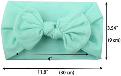 CELLOT 12 Colors Super Stretchy Soft Knot Baby Girl Headbands with Hair Bows Head Wrap For Newborn Baby Girls Infant Toddlers Kids