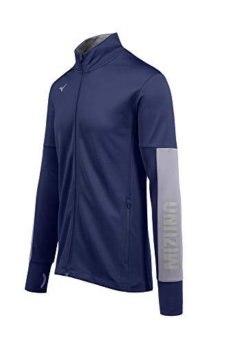 Veste Mizuno Alpha Quest homme bleu marine coupe-vent sport taille S