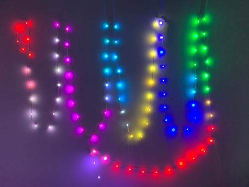 Image of 33ft WiFi Outdoor LED Strip Lights - Waterproof IP68, Compatible with Alexa & Google Assistant, 24V Low Voltage, App & Remote Control, Heavy-Duty 1 Roll Continuous Strip, Multicolor, Self-Adhesive