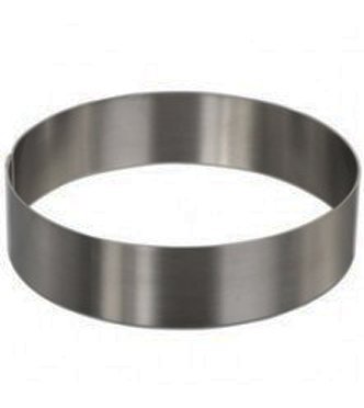 Molde redondo para pastelería/anillo de repostería, S/S, calibre pesado. 9" x 3" metalizado