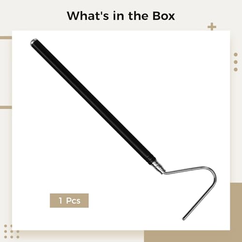 Homaisson Ferramenta de captura de cobra, gancho de cobra de aço inoxidável, comprimento ajustável d