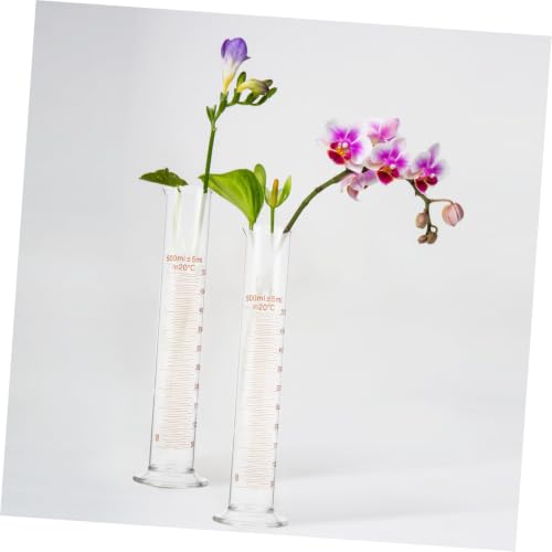 Probeta de 500ml con base estable y escala graduada precisa en vidrio de borosilicato 4