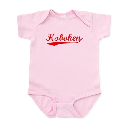 CafePress Vintage Hoboken (Red) Infant Bodysuit Cute Infant Bodysuit Baby Romper