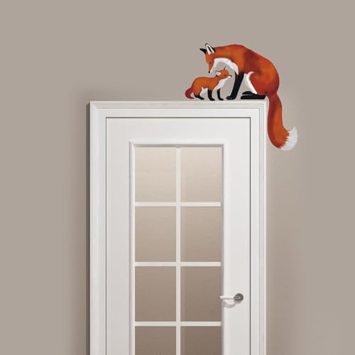 Vinilos Decorativos Zorros Rojos para Pared y Puerta miniatura 4