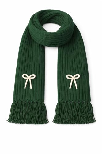 Image of KB STAR Cute Bow Women Casual Luxurious Premium Checkered Acrylic Woolen Muffler /Scarf /Stole for Winter
