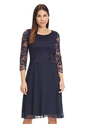 Vera Mont Damen Cocktailkleid mit Spitze Night Sky,48