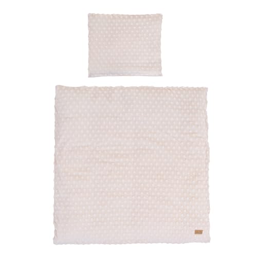 roba Babybettwäsche Frosty Almond 80 x 80 cm - 2-teiliges Bettwäsche Set für Babys - Bio Baumwolle - GOTS und Oeko-Tex 100 zertifiziert - Beige
