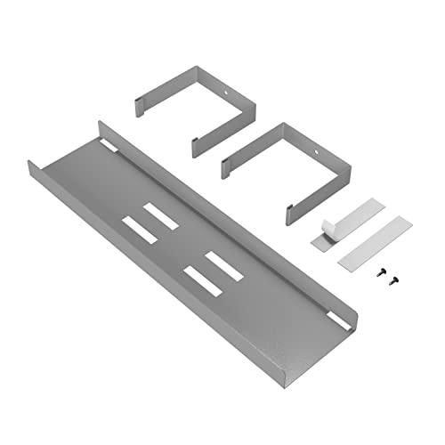 D-Line, Kabelwanne für die Schreibtischunterseite, Kabelkorb für Steckdosenleisten, selbstklebend oder Schraubbefestigung; Zurückerobern von vergeudetem Platz und bessere Optik – Grau