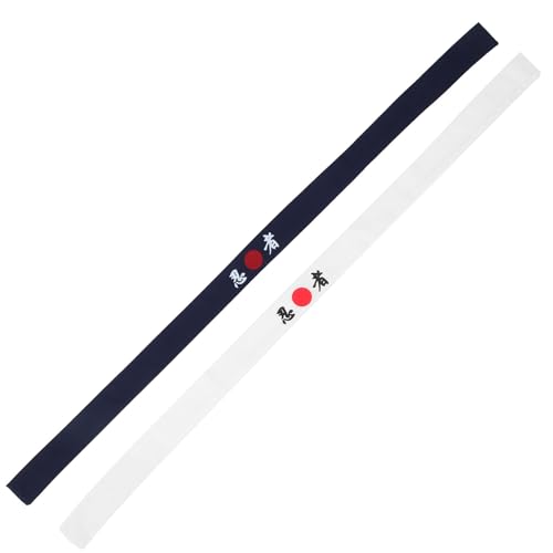 Diadema ninja de algodón para chef y deporte con pack de 2 piezas ajustables