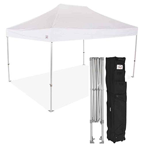 Impact Canopy 10X20 Pop Up Canopy Tent Steel Frame With Wheeled Roller Bag - White #TOP3
